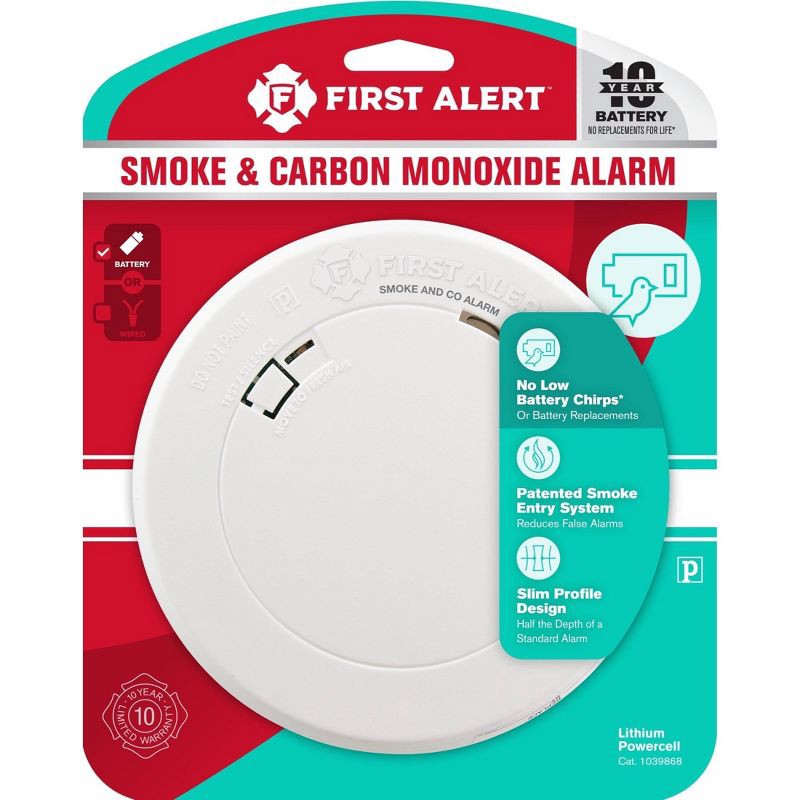 slide 1 of 6, First Alert PRC710 Slim Smoke & Carbon Monoxide Detector with Photelectric Sensor, 1 ct