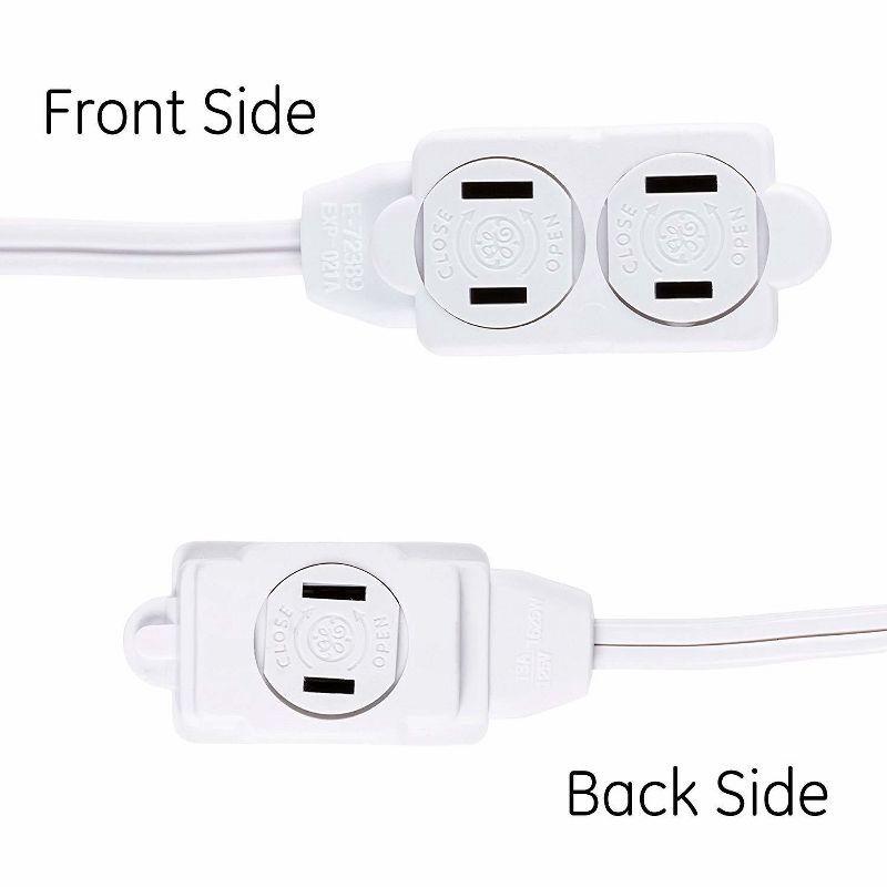 slide 3 of 7, General Electric GE 6' Power Pack Outlet Strip/3 Outlet Extension Cord Wall Adapter, 1 ct