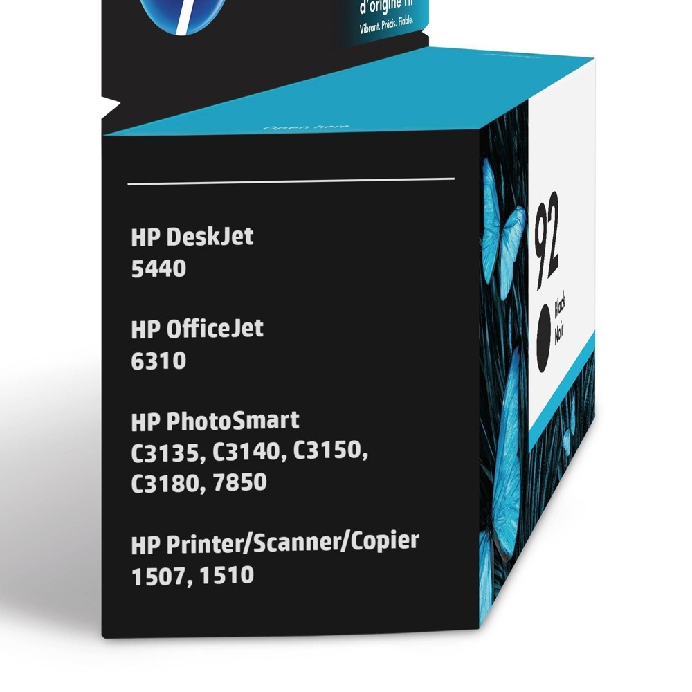 slide 2 of 4, HP Inc. HP 92 Single Ink Cartridge - Black (C9362WN#14), 1 ct