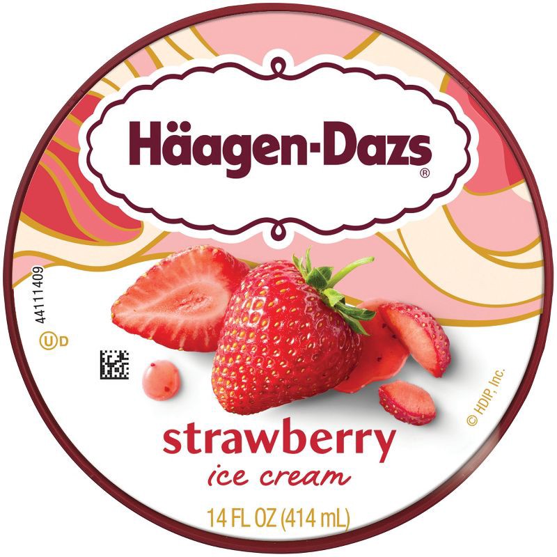 slide 3 of 11, Haagen-Dazs Strawberry Ice Cream - 14oz, 14 oz