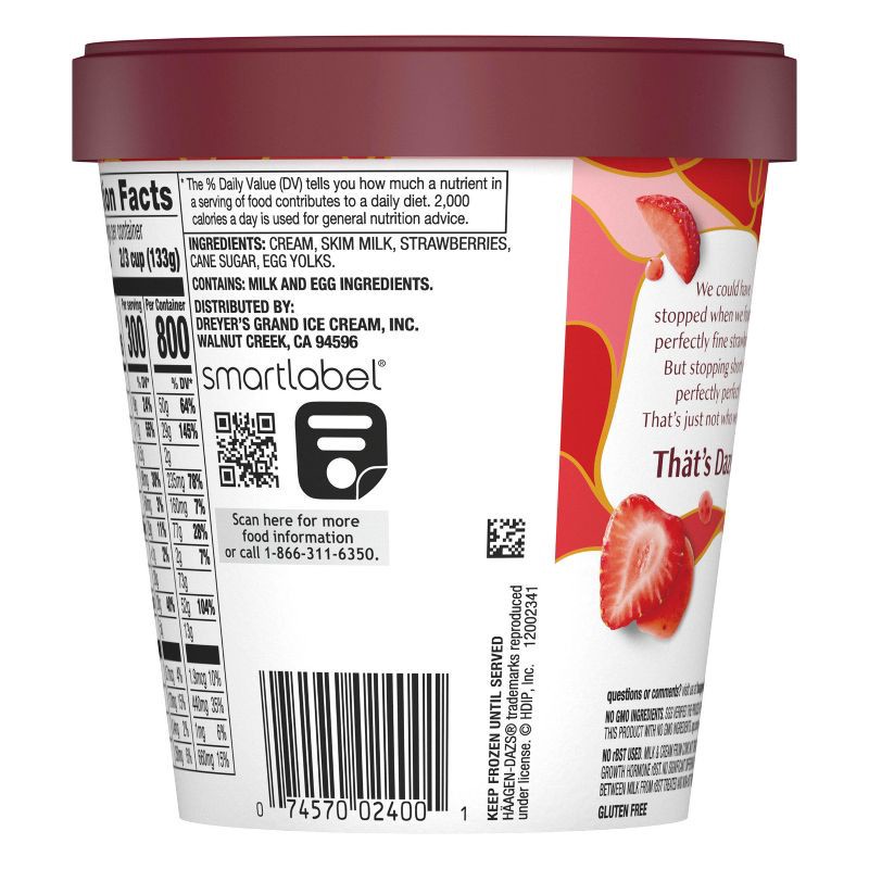 slide 5 of 15, Haagen-Dazs Strawberry Ice Cream - 14oz, 14 oz