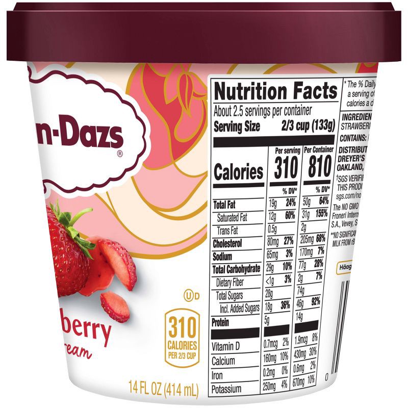 slide 10 of 11, Haagen-Dazs Strawberry Ice Cream - 14oz, 14 oz