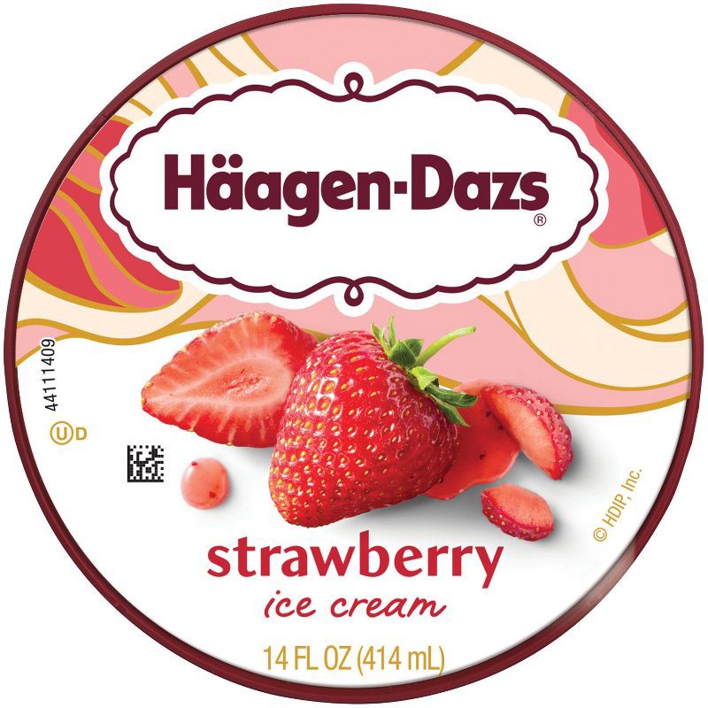 slide 10 of 15, Haagen-Dazs Strawberry Ice Cream - 14oz, 14 oz