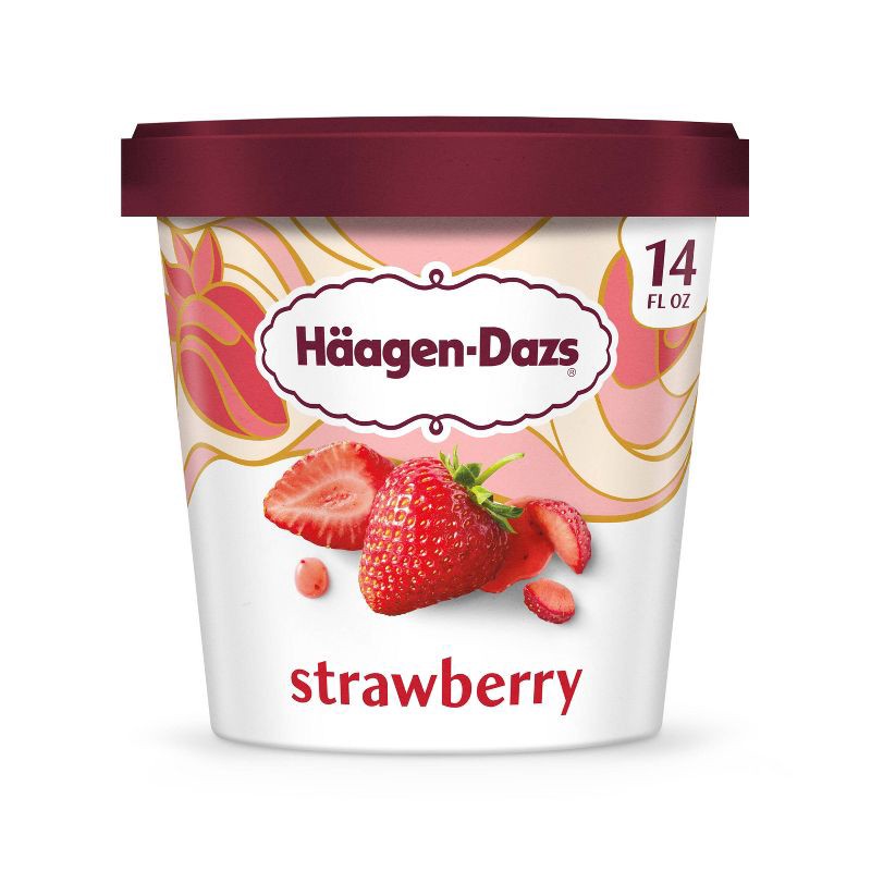 slide 1 of 11, Haagen-Dazs Strawberry Ice Cream - 14oz, 14 oz