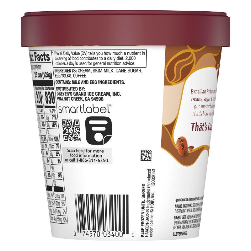 slide 4 of 14, Haagen-Dazs Coffee Ice Cream - 14oz, 14 oz