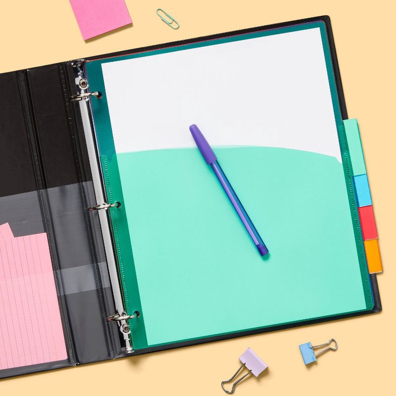 slide 2 of 3, 1" 3 Ring Binder Clear View Black - up&up™, 1 ct