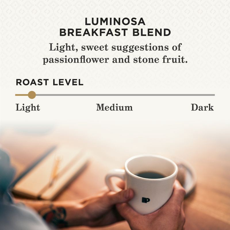 slide 4 of 10, Peet's Coffee Peet's Colombia Luminosa Light Roast Ground - 10.5oz, 10.5 oz