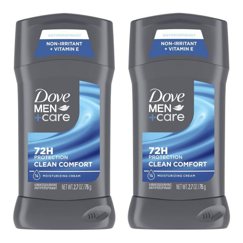 slide 1 of 6, Dove Men+Care 72-Hour Antiperspirant & Deodorant Stick - Clean Comfort - 2.7oz/2ct, 2 ct; 2.7 oz