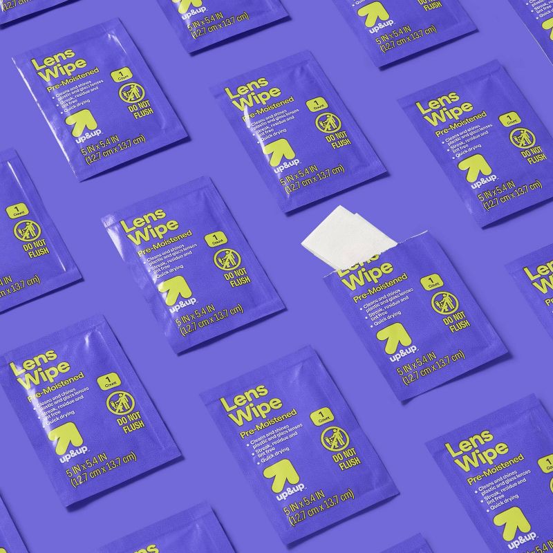 slide 2 of 5, Pre-Moistened Lens Wipes - 60ct - up&up™, 60 ct