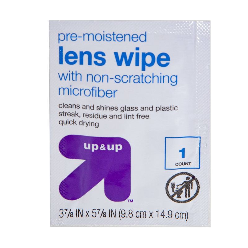 slide 4 of 5, Pre-Moistened Lens Wipes - 60ct - up&up™, 60 ct