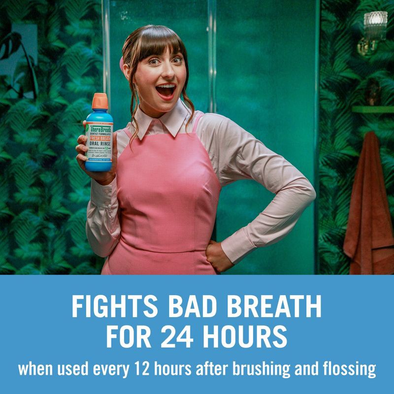 slide 3 of 9, TheraBreath Fresh Breath Mouthwash Alcohol-Free - Icy Mint - 16 fl oz, 16 fl oz