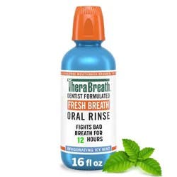 TheraBreath Fresh Breath Mouthwash Alcohol-Free - Icy Mint - 16 fl oz