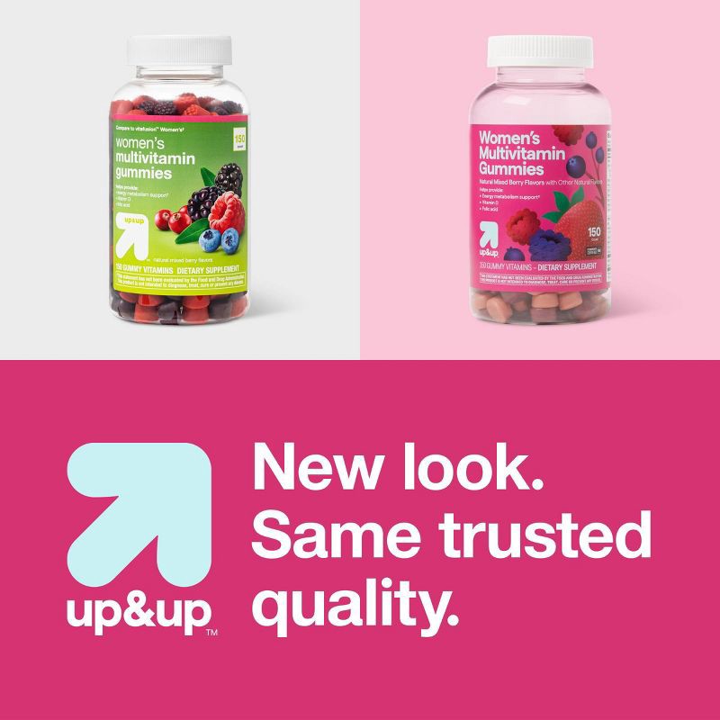 slide 5 of 6, Women's Multivitamin Gummies - Natural Berry - 150ct - up&up™, 150 ct