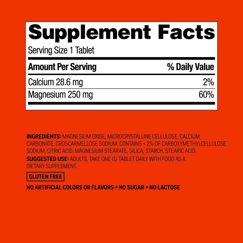 slide 5 of 5, Magnesium Dietary Supplement Tablets - 250ct - up&up™, 250 ct