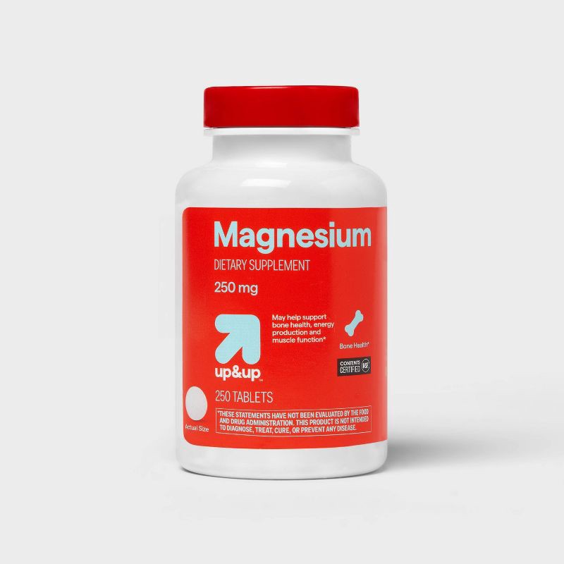 slide 1 of 5, Magnesium Dietary Supplement Tablets - 250ct - up&up™, 250 ct