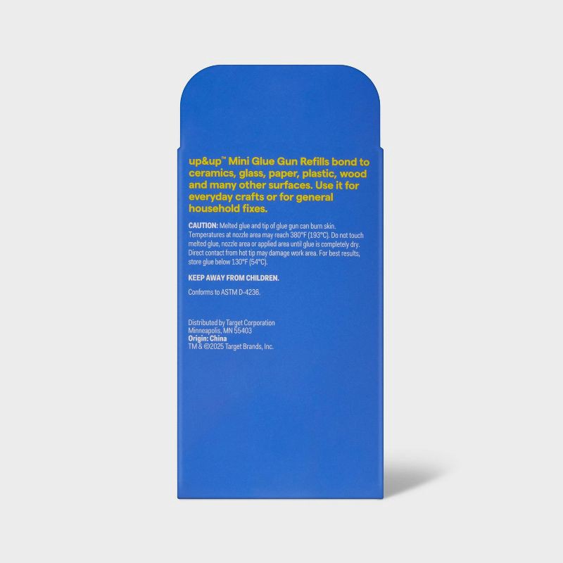 slide 3 of 3, 30ct Mini Glue Gun Stick Refills - up&up™: Hot Glue Sticks for Crafting, Clear, 3.937" Length, 30 Pack, 30 ct