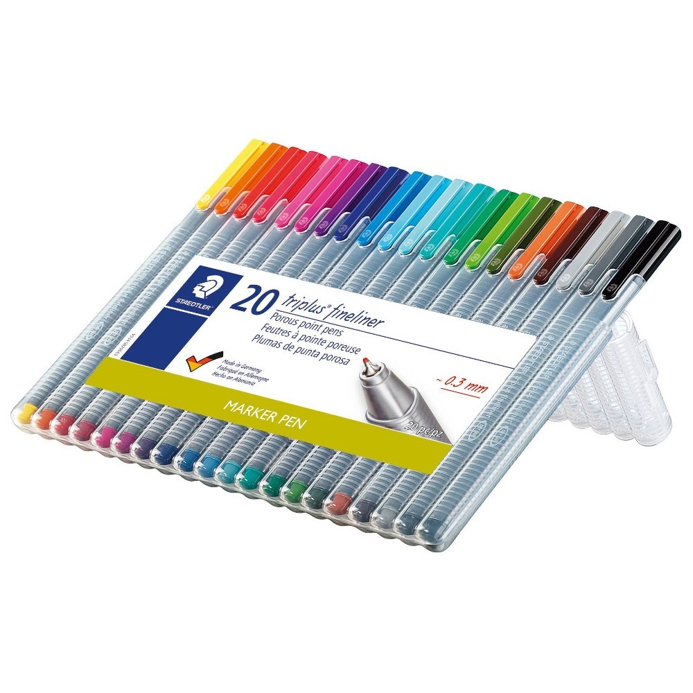 slide 5 of 5, STAEDTLER Fine Tip Marker Pen Set, 20 ct