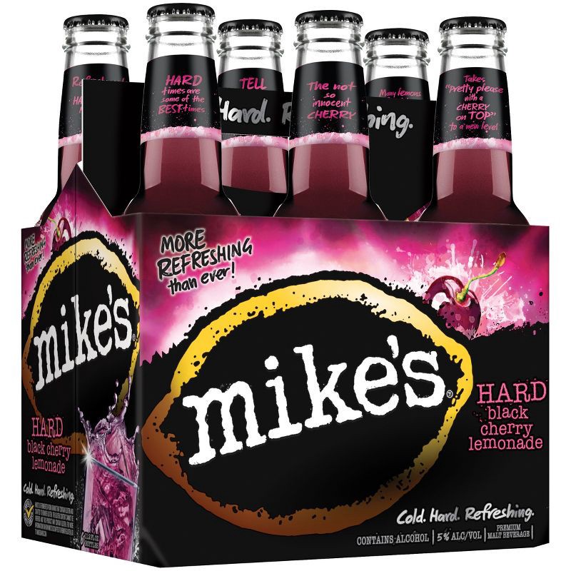 slide 2 of 5, Mike's Hard Lemonade Mike's Hard Black Cherry Lemonade - 6pk/11.2 fl oz Bottles, 6 ct; 11.2 fl oz