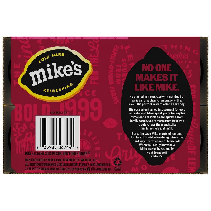 slide 13 of 13, Mike's Hard Lemonade Mike's Hard Black Cherry Lemonade - 6pk/11.2 fl oz Bottles, 6 ct; 11.2 fl oz