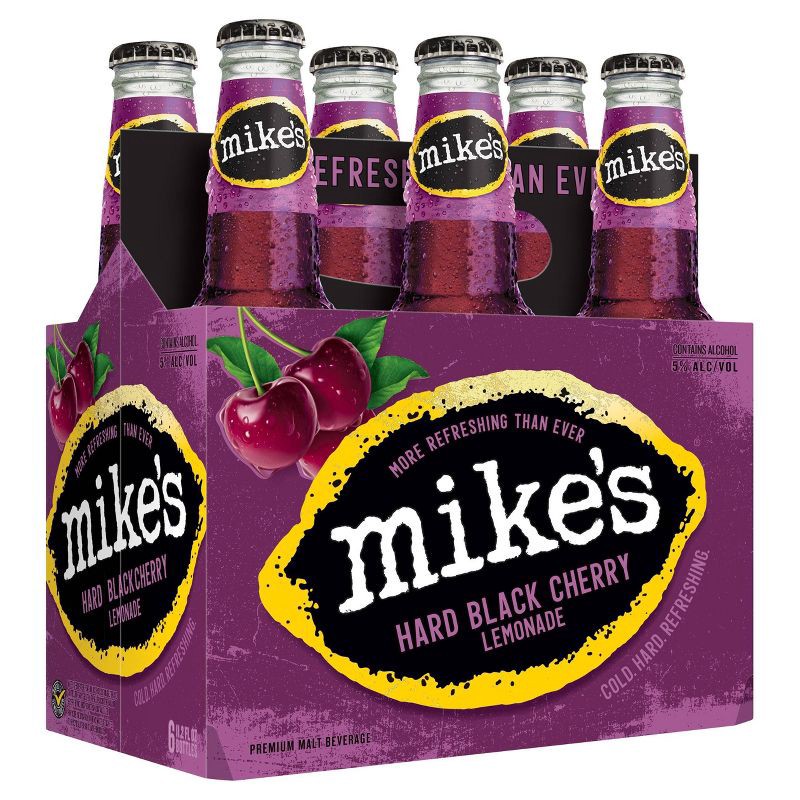 slide 5 of 5, Mike's Hard Lemonade Mike's Hard Black Cherry Lemonade - 6pk/11.2 fl oz Bottles, 6 ct; 11.2 fl oz