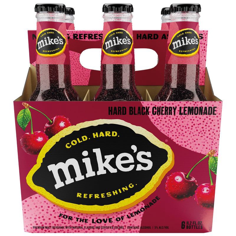 slide 8 of 13, Mike's Hard Lemonade Mike's Hard Black Cherry Lemonade - 6pk/11.2 fl oz Bottles, 6 ct; 11.2 fl oz