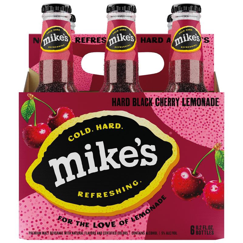 slide 9 of 13, Mike's Hard Lemonade Mike's Hard Black Cherry Lemonade - 6pk/11.2 fl oz Bottles, 6 ct; 11.2 fl oz