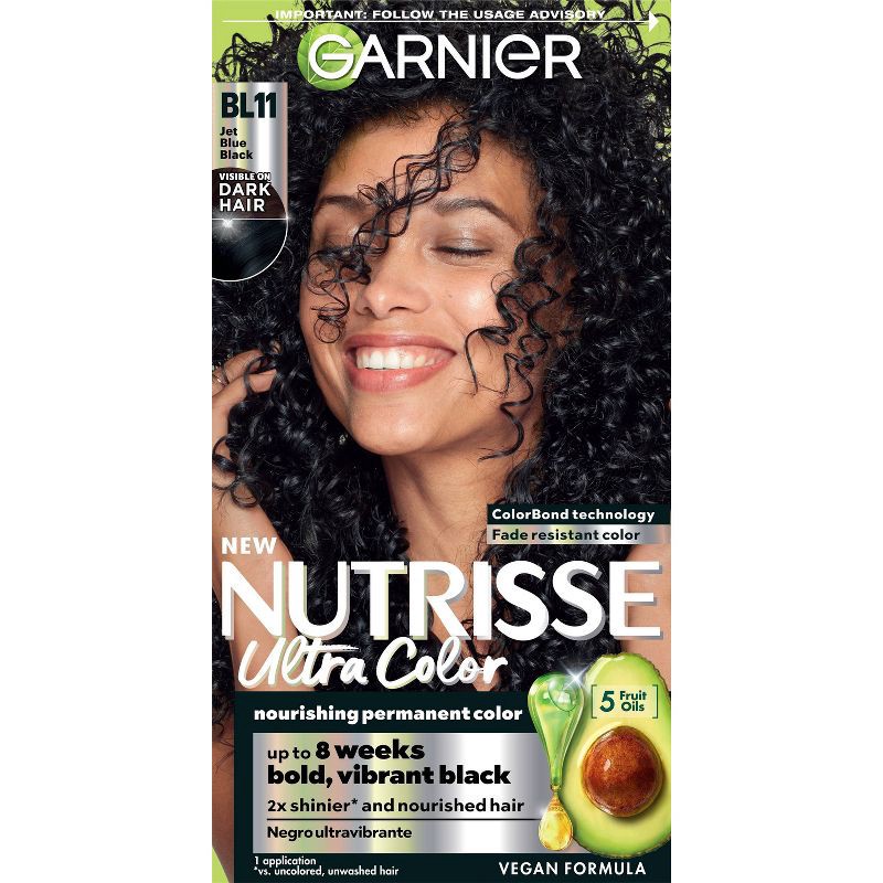 slide 1 of 13, Garnier Ultra Color Nourishing Hair Cream - BL11 Jet Blue Black, 1 ct