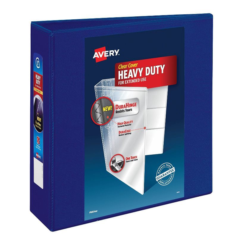 slide 1 of 5, Avery 670 Sheet 3" Heavy Duty Ring Binder Blue, 670 sheets