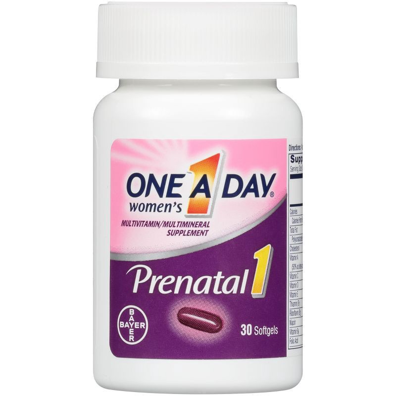 slide 2 of 5, One A Day Women's Prenatal Vitamin 1 with DHA & Folic Acid Multivitamin Softgels - 30ct, 30 ct