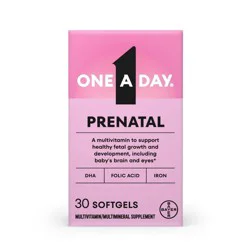 One A Day Prenatal Vitamins for Women with Folic Acid Softgels - 30ct