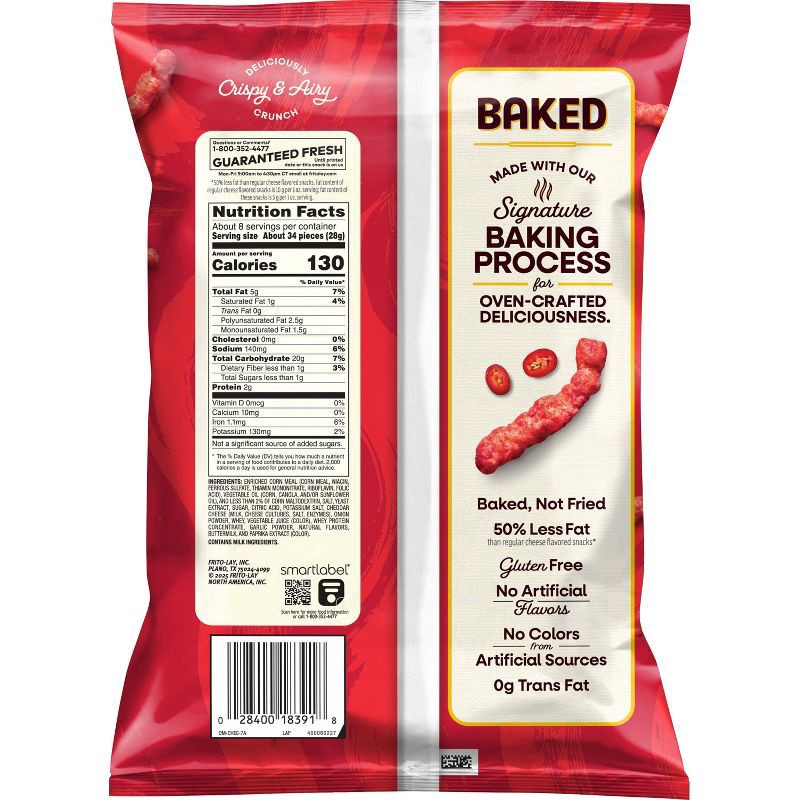 slide 2 of 5, Cheetos Oven Baked Flamin' Hot Cheese Flavored Snacks - 7.625oz, 7.625 oz
