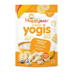 Happy Baby HappyBaby Organic Yogis Banana & Mango Freeze-Dried Yogurt & Fruit Baby Snacks - 1oz