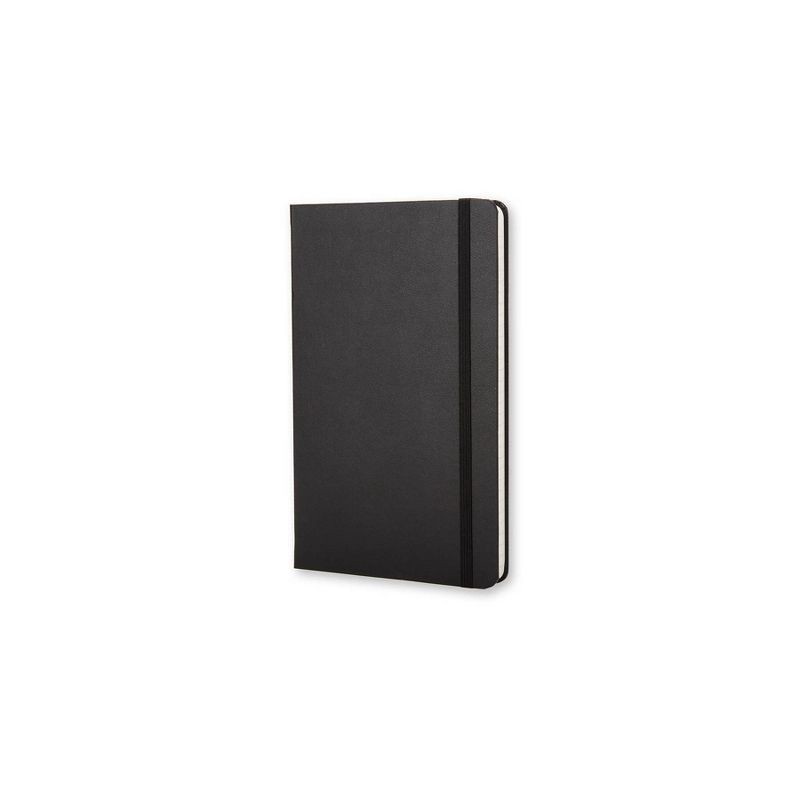 slide 1 of 5, Moleskine College Ruled Solid Composition Notebook 3.5"x 5.5" Black: Pocket Size Journal, Hard Cover, Elastic Closure, 192 Pages, 1 ct