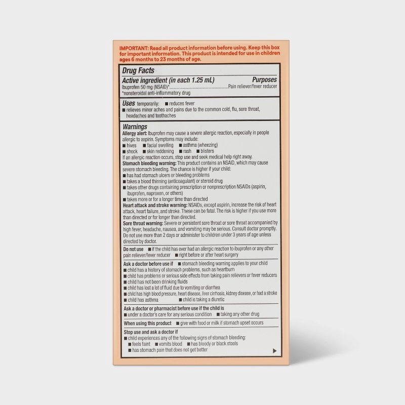 slide 3 of 4, Infants Concentrated Ibuprofen Berry NSAID - 2 fl oz - up&up™, 2 fl oz