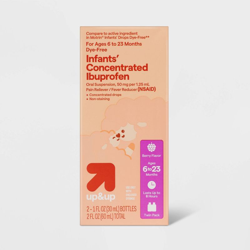 slide 1 of 4, Infants Concentrated Ibuprofen Berry NSAID - 2 fl oz - up&up™, 2 fl oz