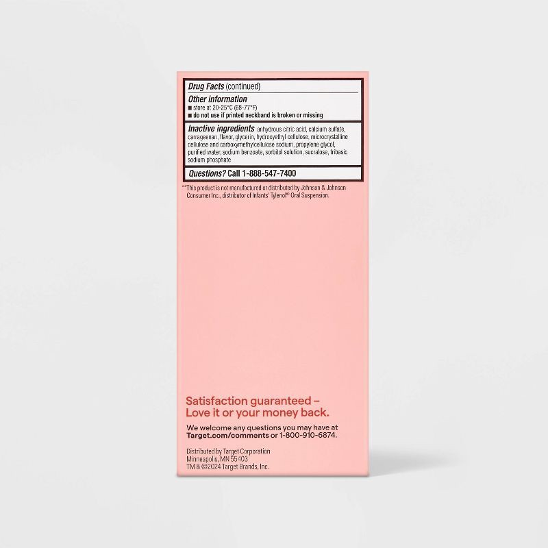 slide 4 of 6, Dye-Free Infants' Acetaminophen - 2pk/2 fl oz Each - up&up™, 2 ct; 2 fl oz