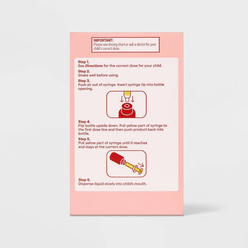 slide 5 of 6, Dye-Free Infants' Acetaminophen - 2pk/2 fl oz Each - up&up™, 2 ct; 2 fl oz