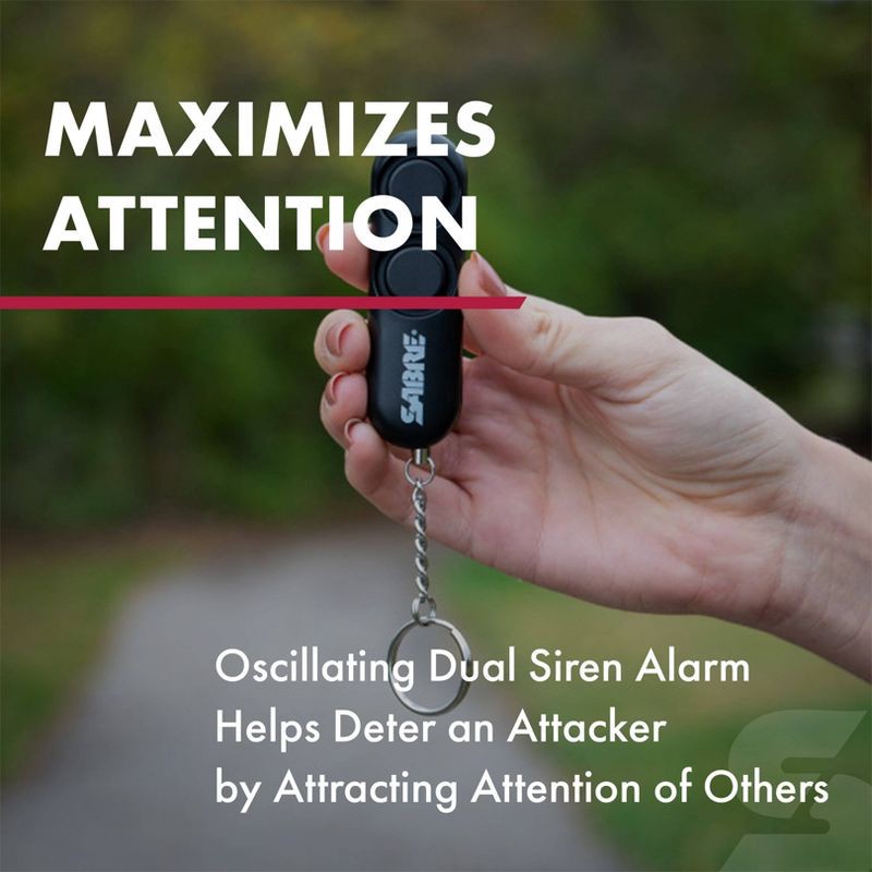 slide 7 of 9, Sabre Personal Alarm Pink: Safety Keychain for Ladies, Compact & Portable, Includes Batteries, 1 ct