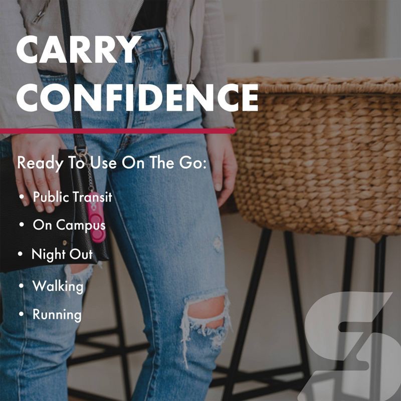 slide 6 of 9, Sabre Personal Alarm Pink: Safety Keychain for Ladies, Compact & Portable, Includes Batteries, 1 ct