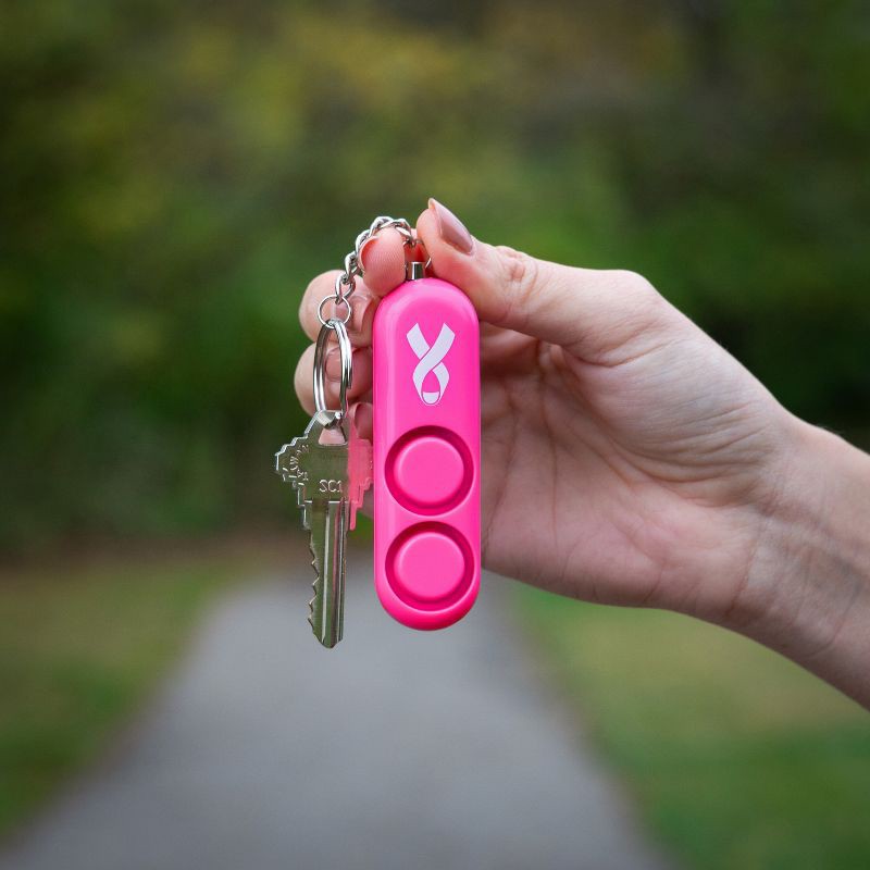 slide 9 of 9, Sabre Personal Alarm Pink: Safety Keychain for Ladies, Compact & Portable, Includes Batteries, 1 ct