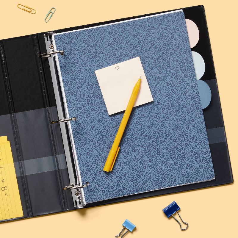 slide 2 of 3, 1.5" 3 Ring Binder Clear View Black - up&up™: D Rings, 375 Sheet Capacity, 4 Internal Pockets, Polypropylene, 375 sheets