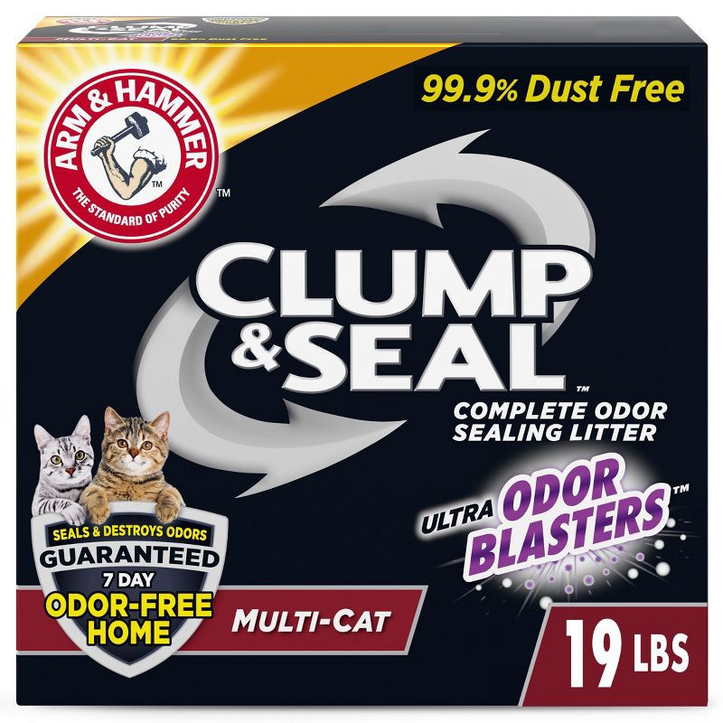 slide 1 of 13, Arm & Hammer Clump & Seal Multi-Cat Litter - 19lbs, 19 lb