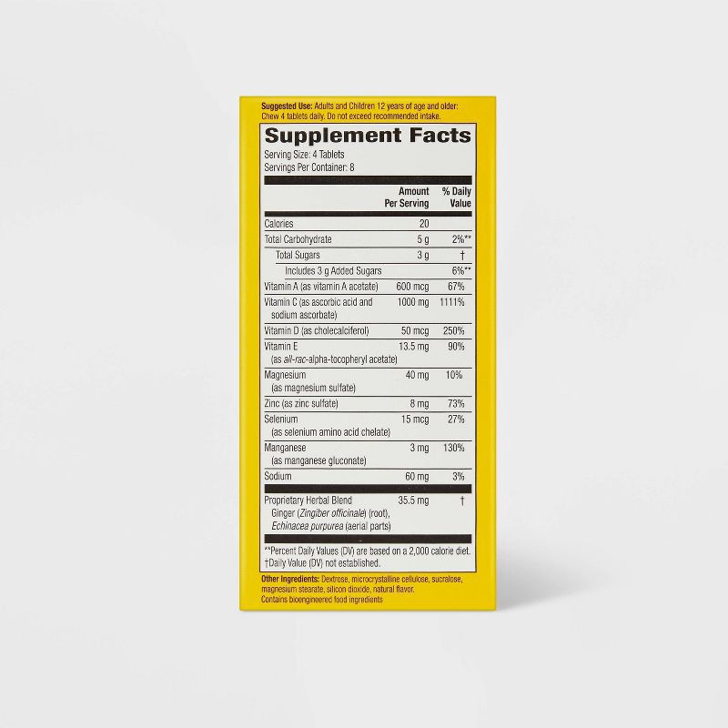 slide 3 of 4, Immune System Support Chewable Tablets - Citrus Flavor - 32ct - up&up™, 32 ct