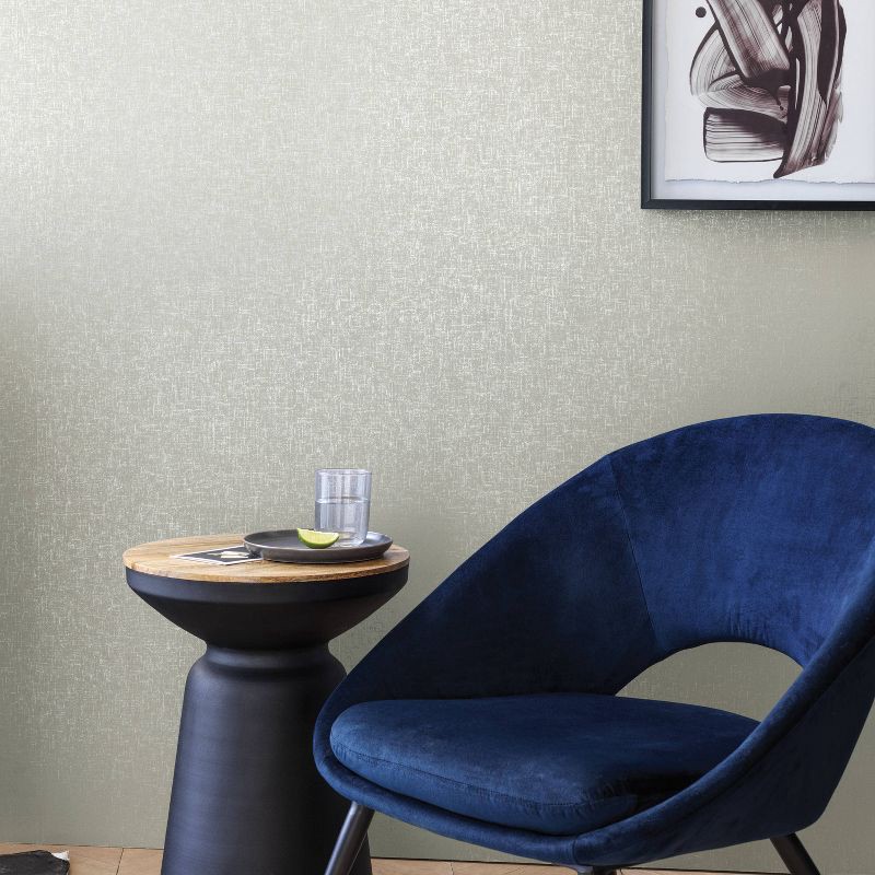 slide 7 of 9, Weave Peel & Stick Wallpaper Gray/Silver - Project 62™, 1 ct