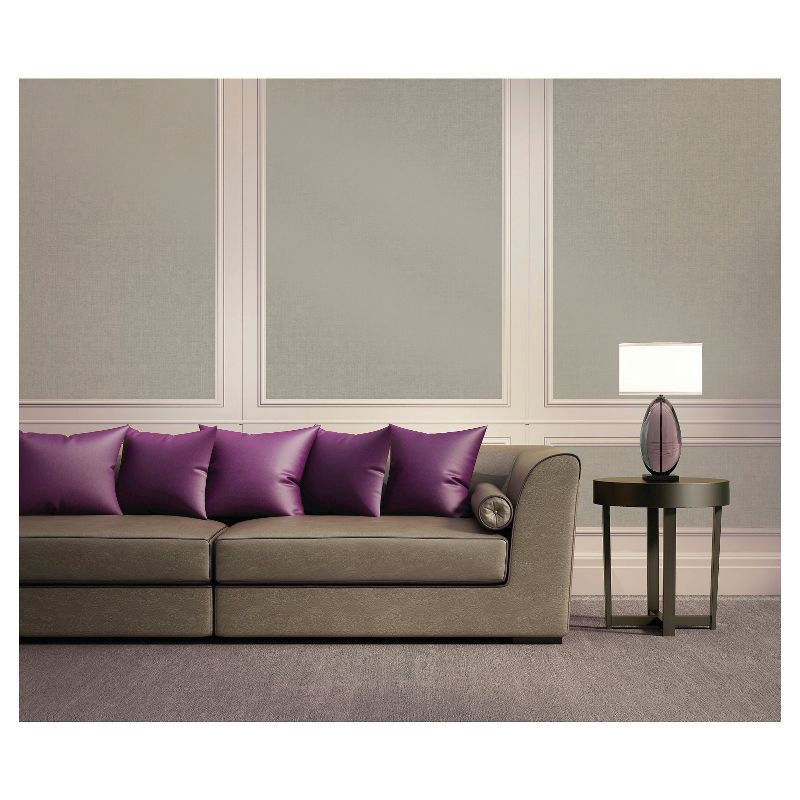 slide 2 of 9, Weave Peel & Stick Wallpaper Gray/Silver - Project 62™, 1 ct