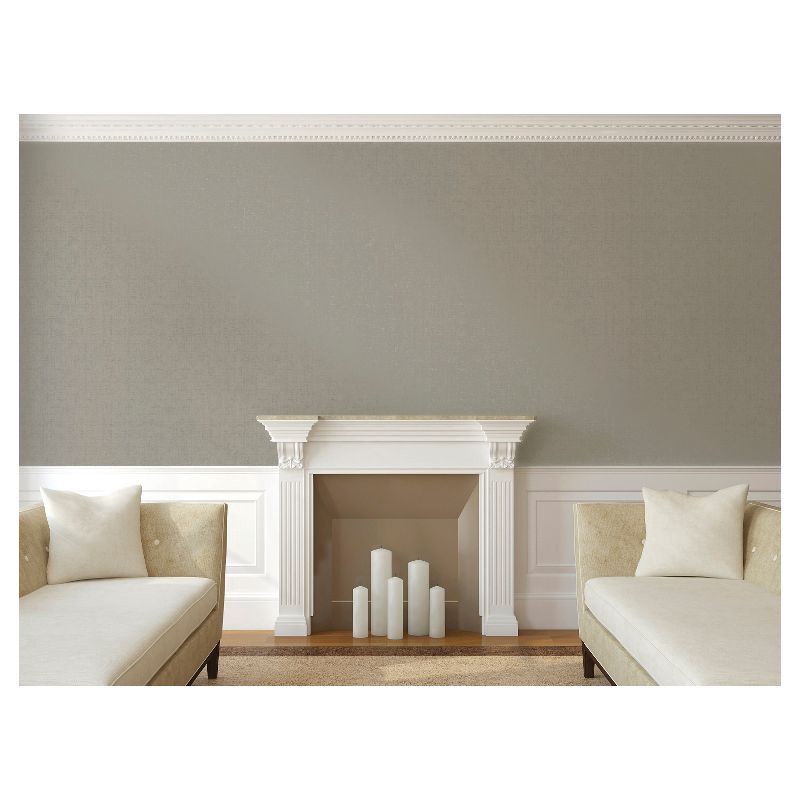 slide 9 of 9, Weave Peel & Stick Wallpaper Gray/Silver - Project 62™, 1 ct