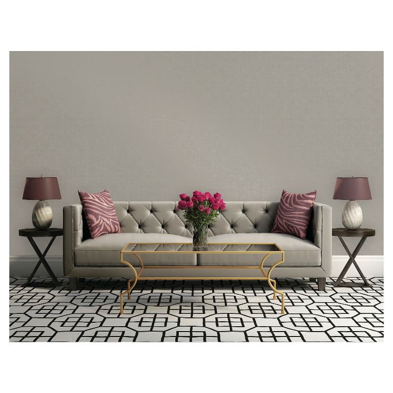 slide 5 of 9, Weave Peel & Stick Wallpaper Gray/Silver - Project 62™, 1 ct