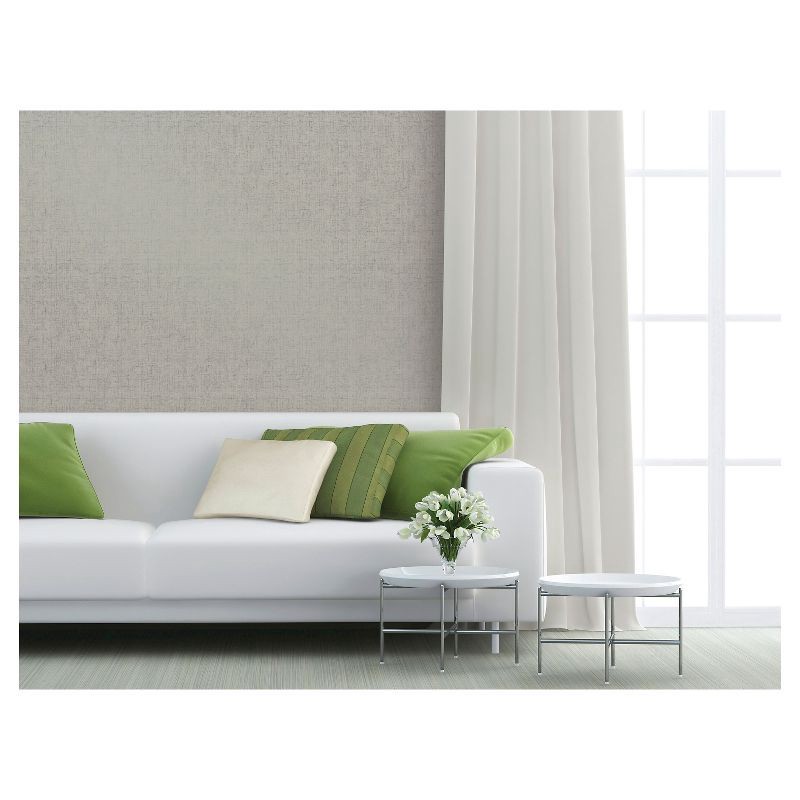 slide 6 of 9, Weave Peel & Stick Wallpaper Gray/Silver - Project 62™, 1 ct