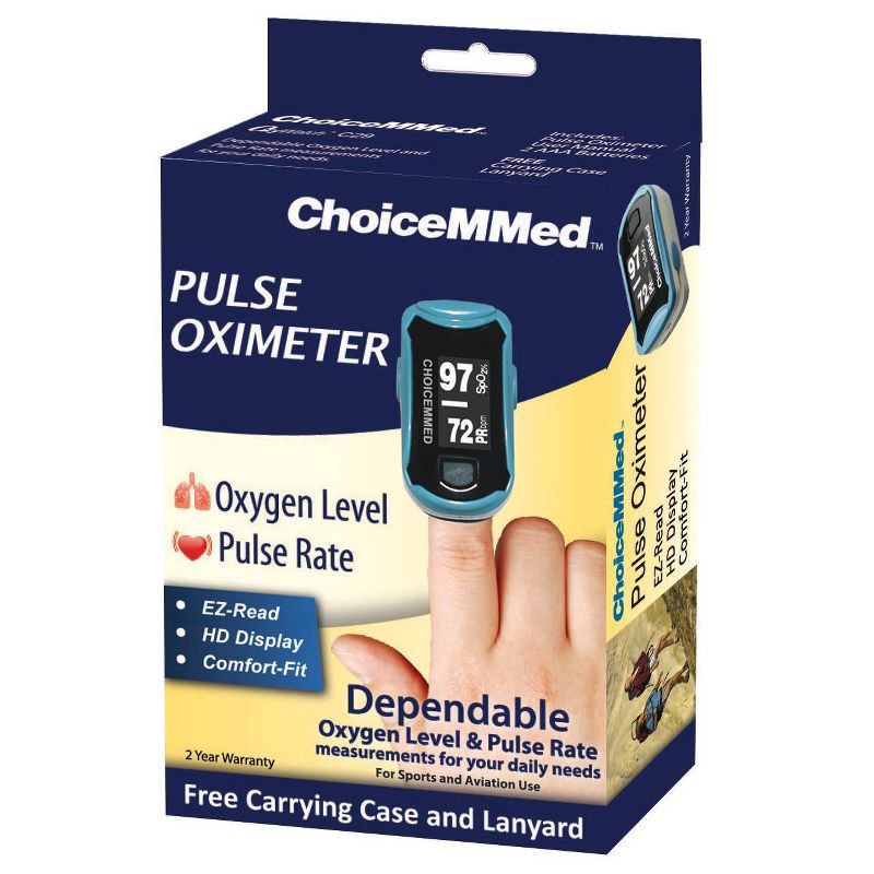 slide 2 of 2, ChoiceMMed Pulse Oximeter, 1 ct