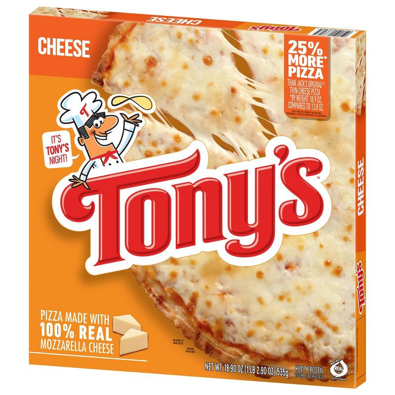 slide 2 of 6, Tony's Cheese Pizzeria Style Crust Frozen Pizza - 18.9oz, 18.9 oz